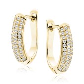 Cercei argint placati cu aur galben, cu pietre si tortita DiAmanti Z0972DEG_W-DIA